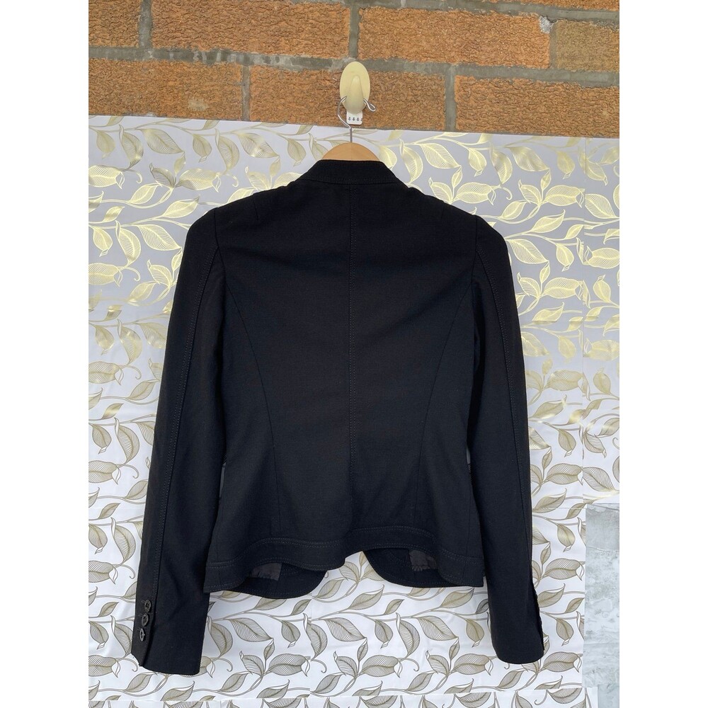 UMA Estnation Black Military Blazer | Dark Academia Stand Collar Jacket 38/4 - Picture 6 of 12